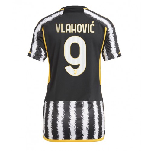 Fotbalové Dres Juventus Dusan Vlahovic #9 Dámské Domácí 2023-24 Krátký Rukáv